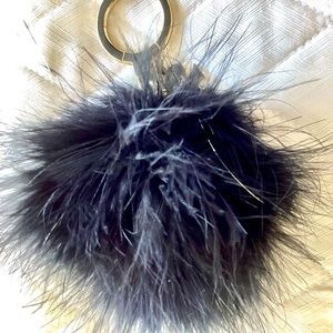 Kate Spade Pom Pom bag charm. Blue